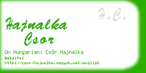hajnalka csor business card